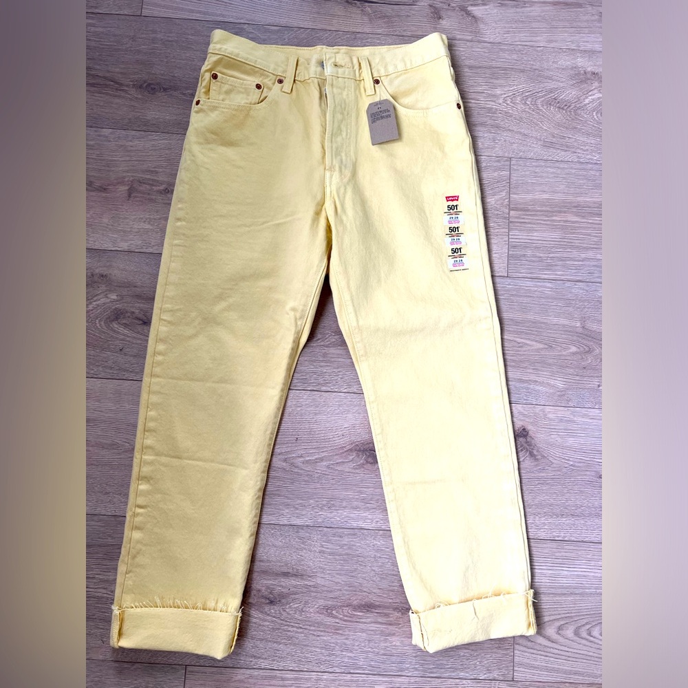 Brand New Yellow Levi’s 501 Jeans